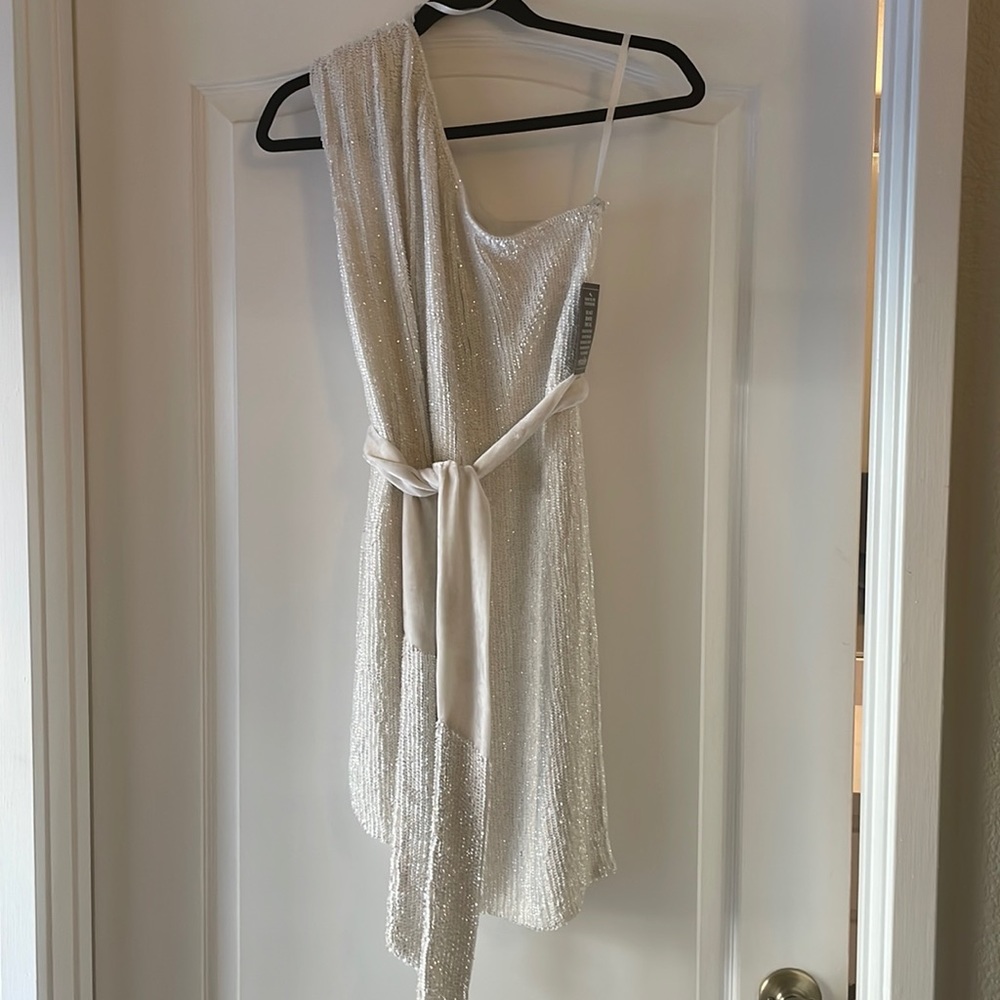 Retrofete never worn sequin one shoulder dress